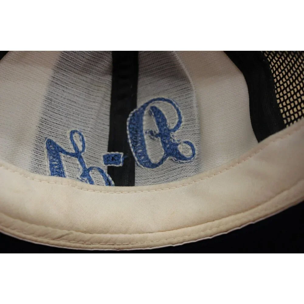 AJD Vintage Lucky Stripes Snapback Trucker Hat Size Large Chain‎ Stitch Knit